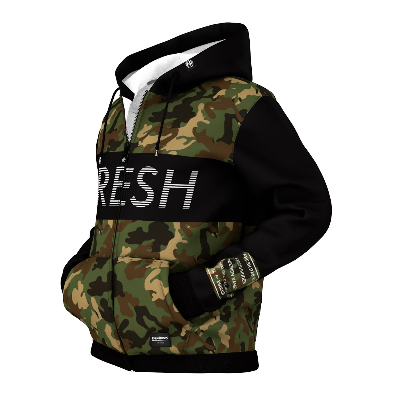 Fresh X Camo Zip Up Hoodie