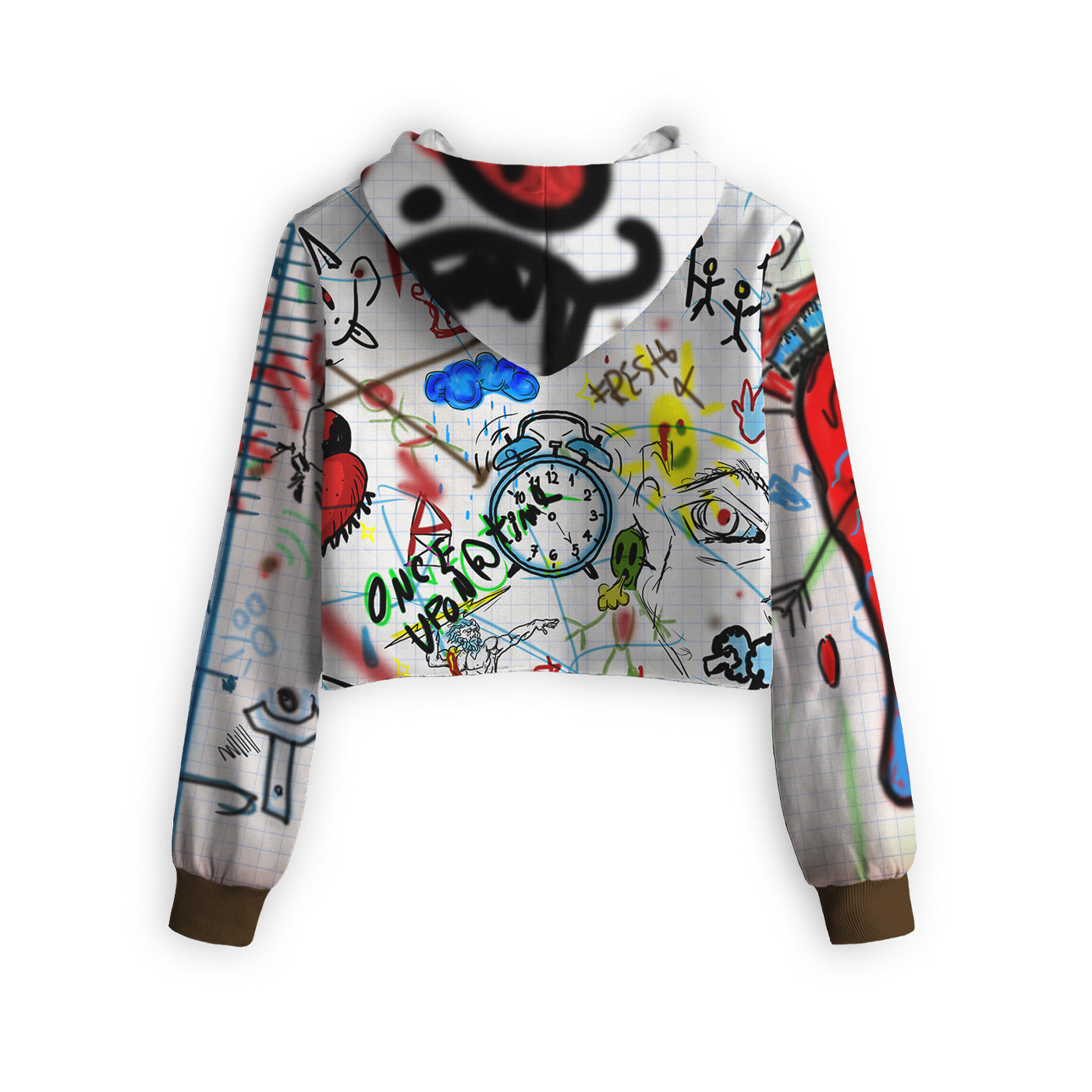 Wall Art Cropped Hoodie