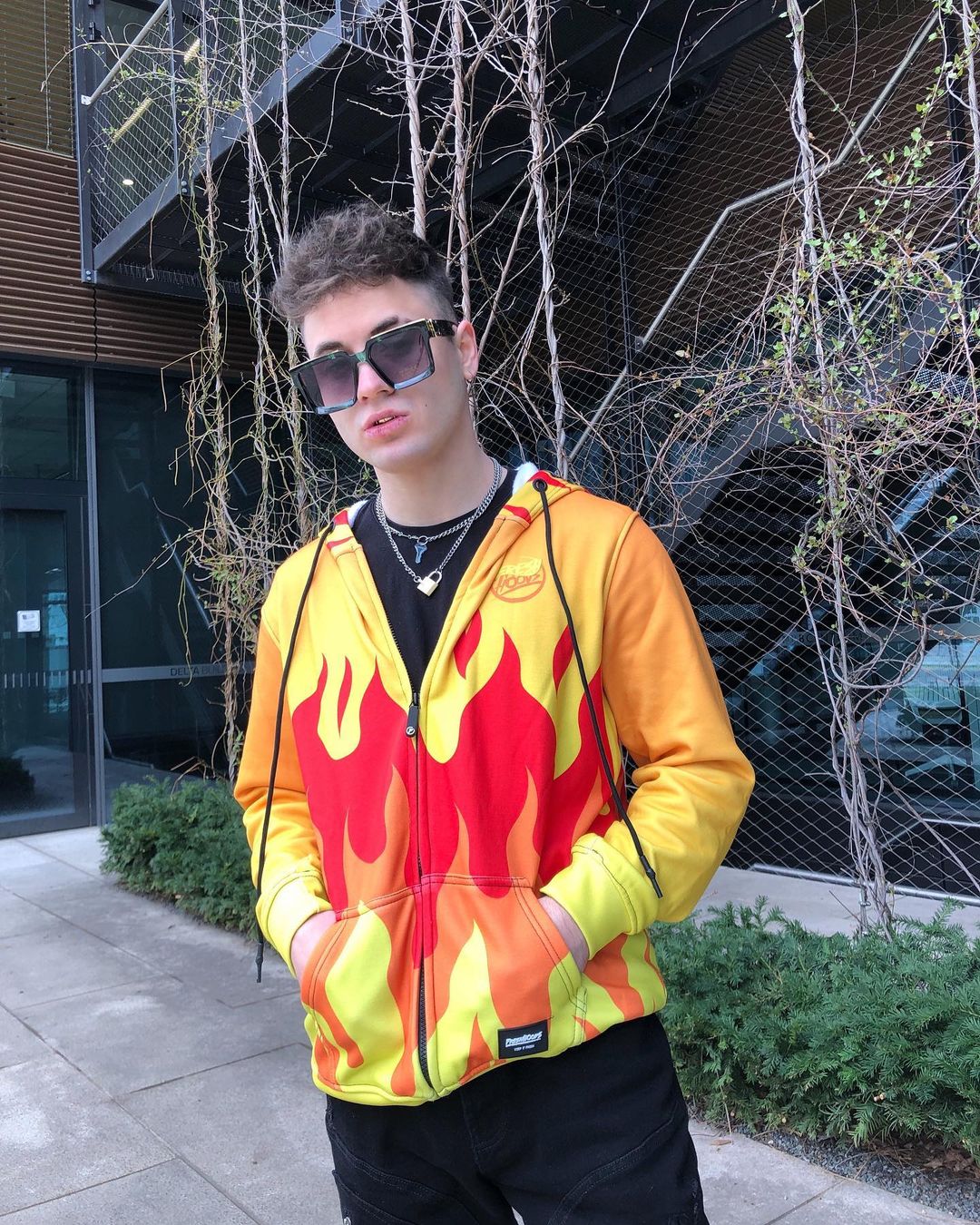 Flames Zip Up Hoodie