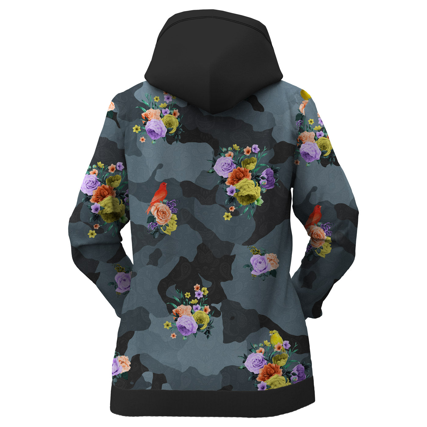 Camo Flower Women Zip Up Hoodie