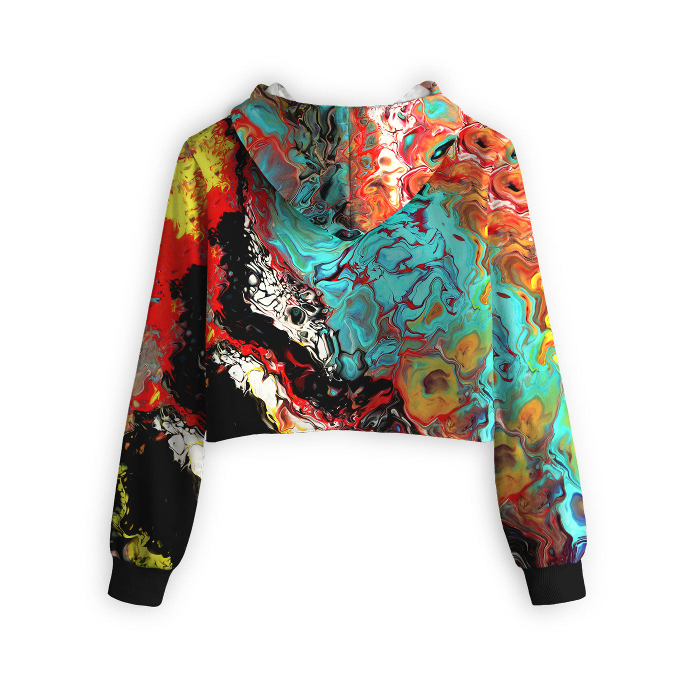 Oil Painting Cropped Hoodie