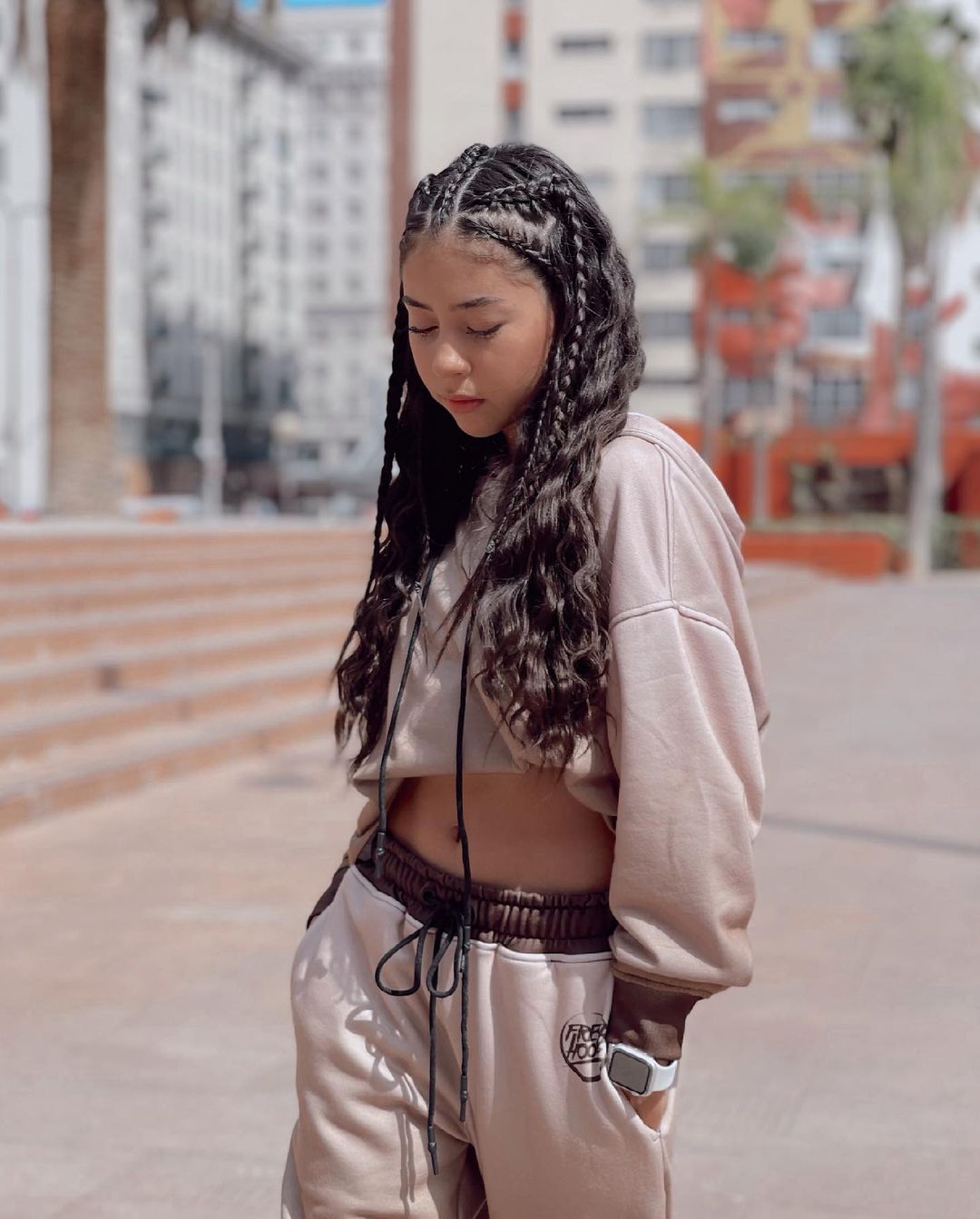 Brown Sugar Cropped Hoodie