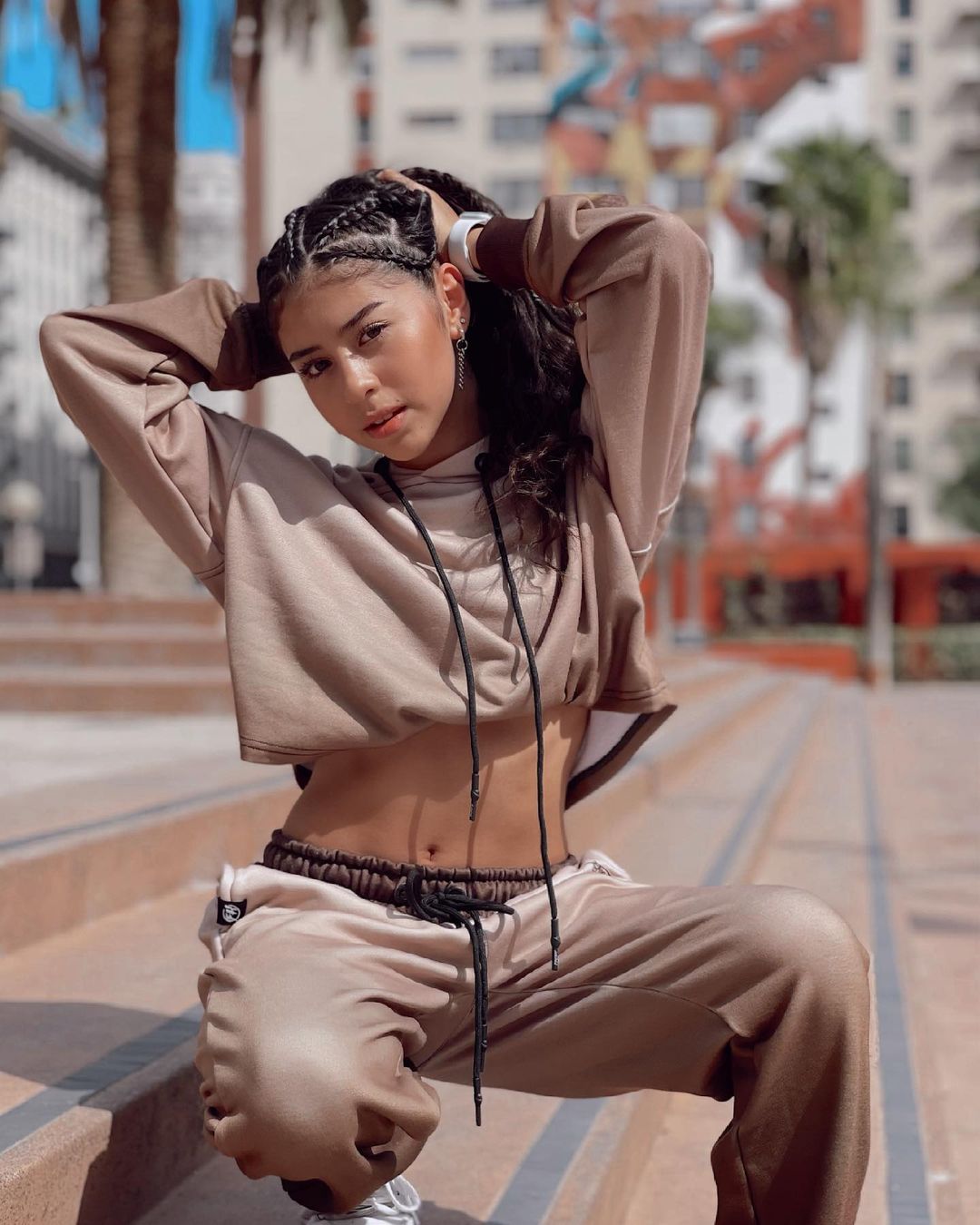Brown Sugar Cropped Hoodie