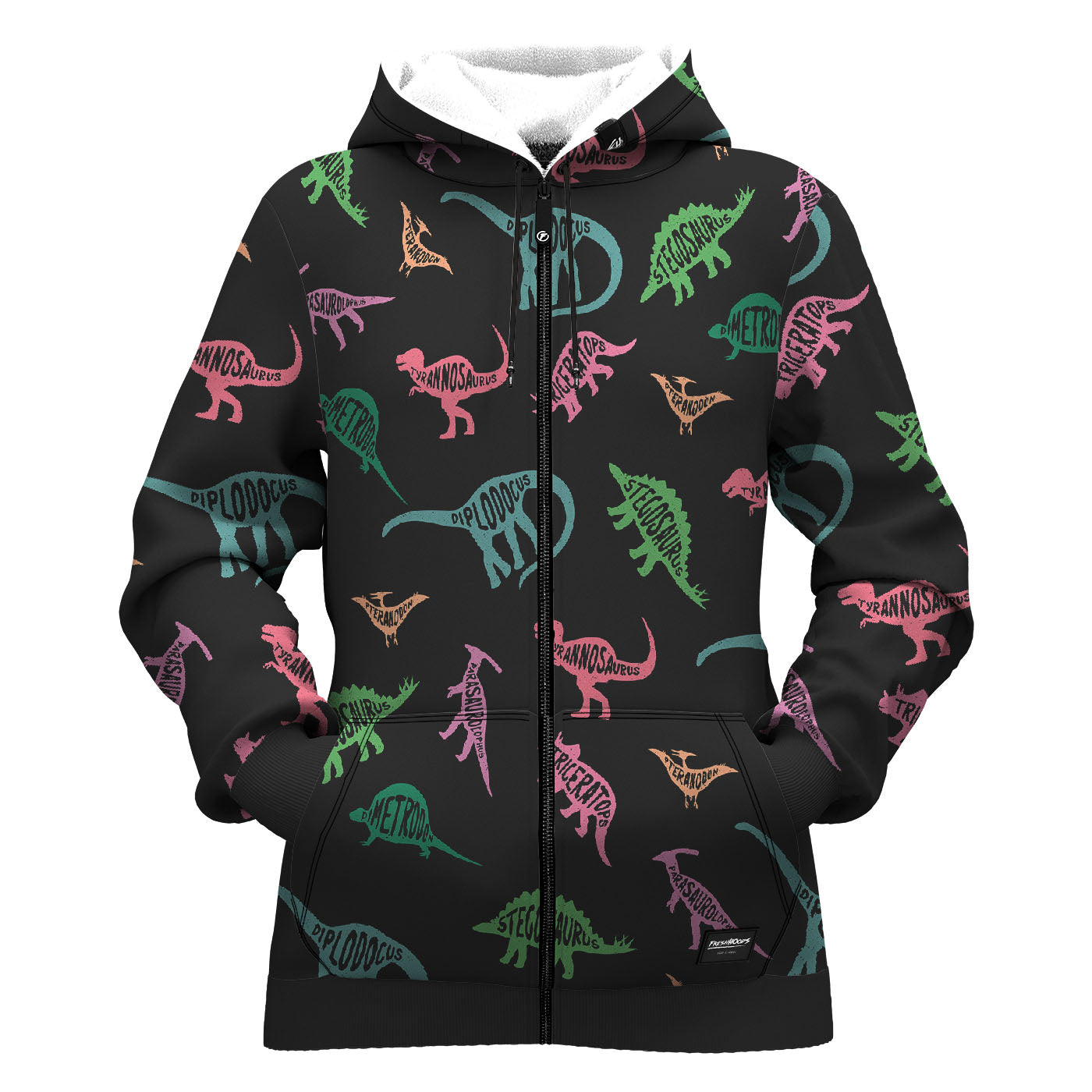 Dinosaurs Women Zip Up Hoodie