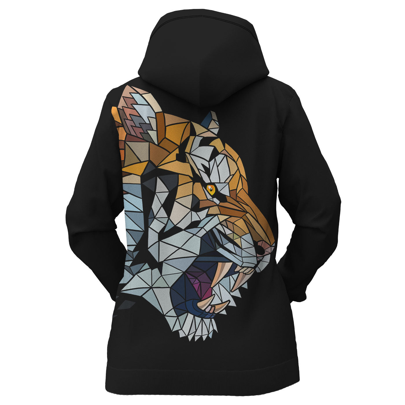 Geometric Tiger Women Hoodie