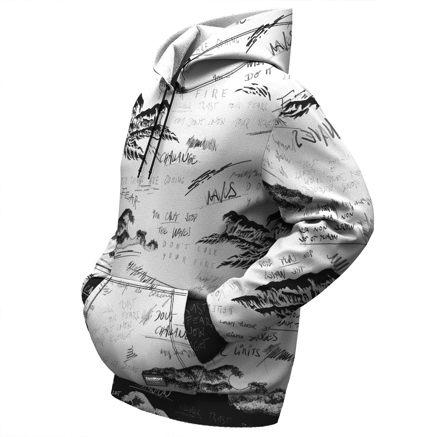 Sketch Waves Hoodie