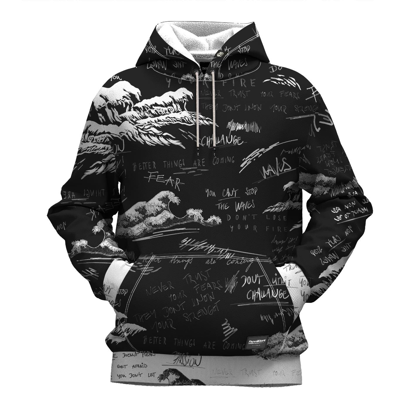 Sketch Waves Hoodie