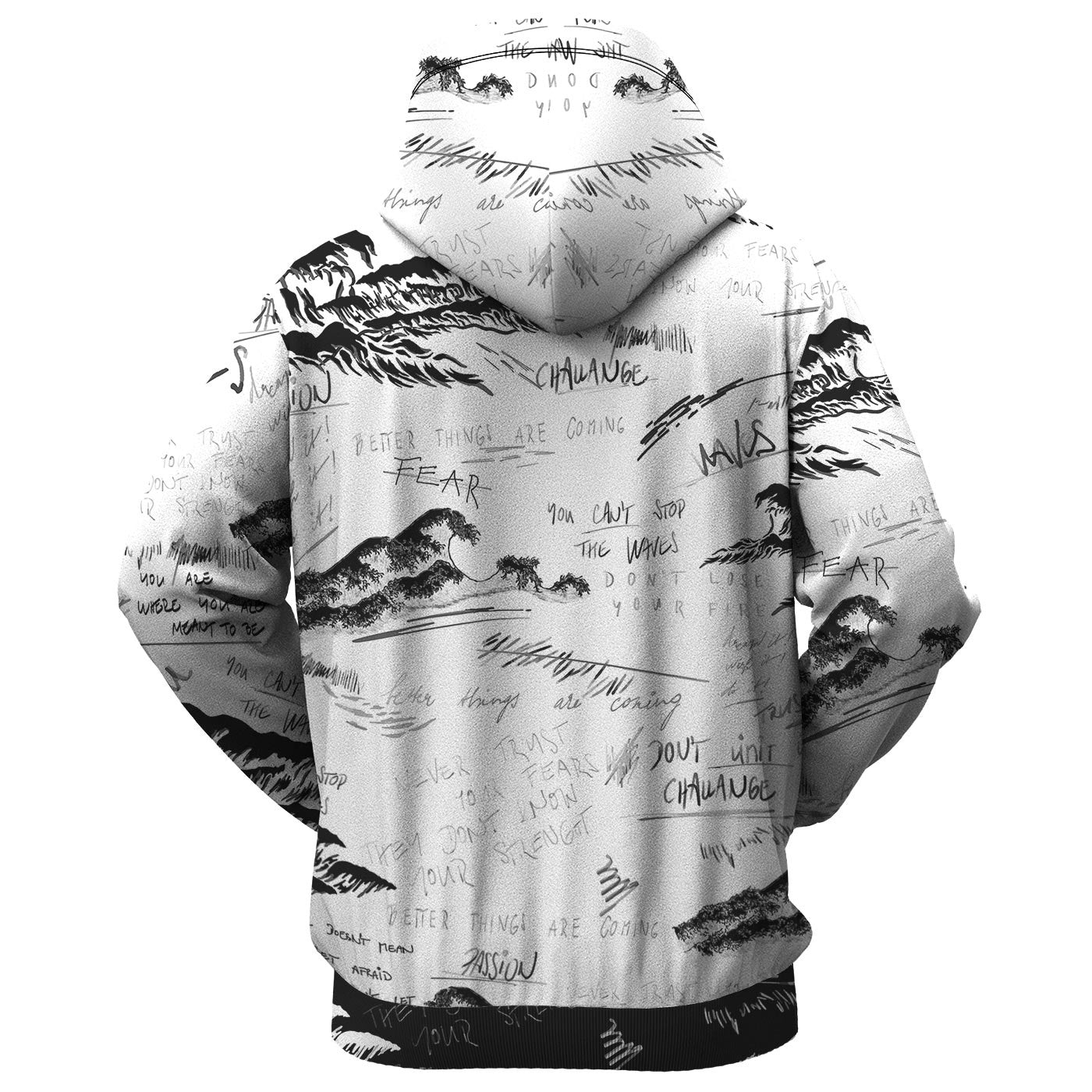 Sketch Waves Hoodie