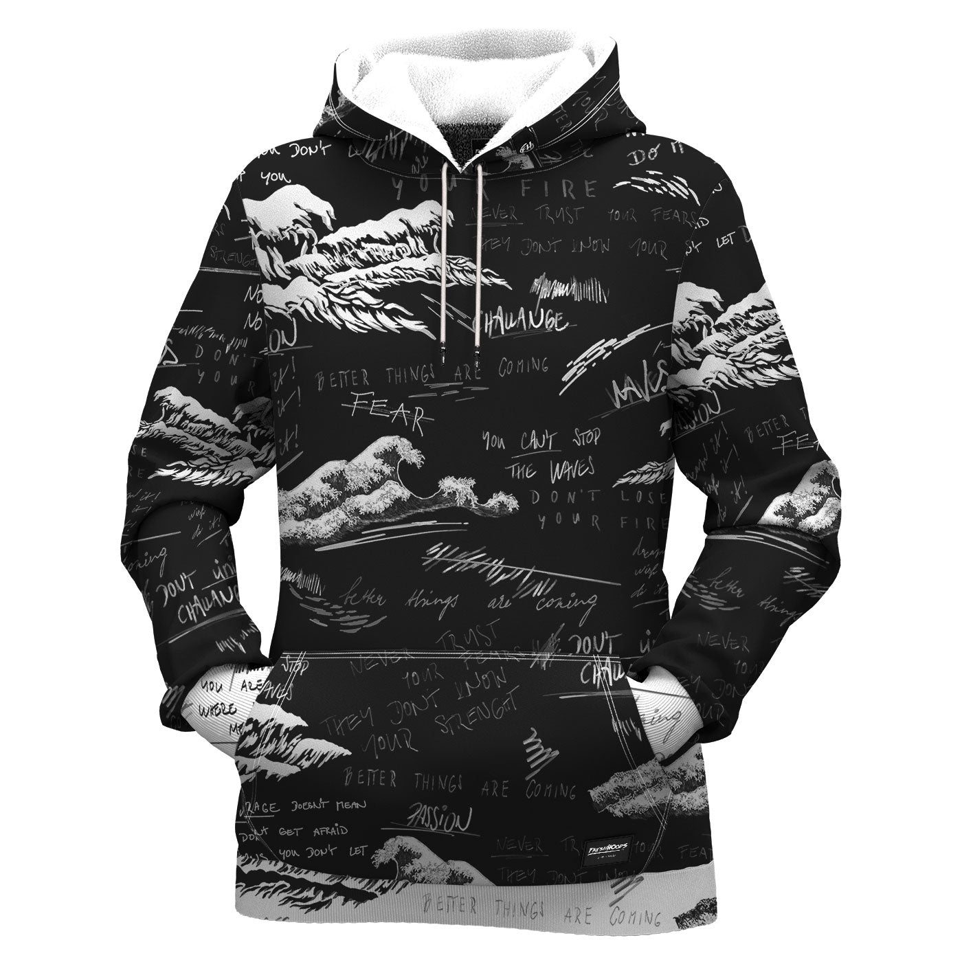 Sketch Waves Women Hoodie
