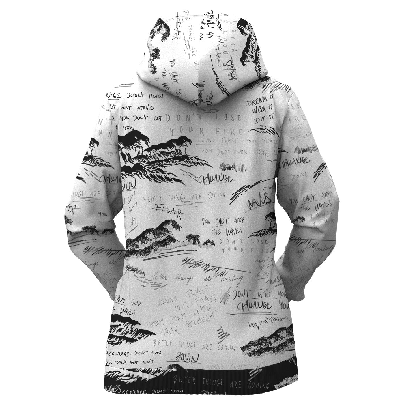 Sketch Waves Women Hoodie