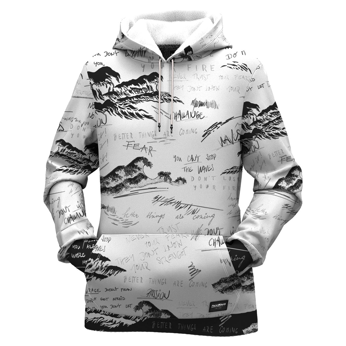 Sketch Waves Women Hoodie