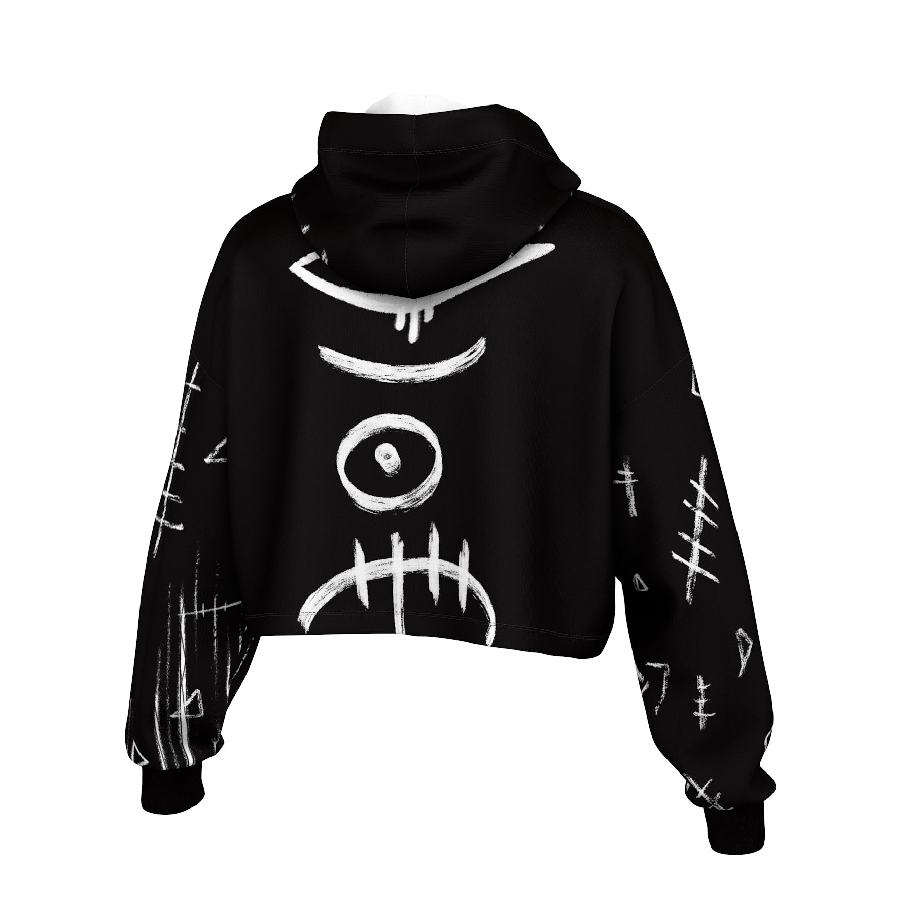Black Eyes Cropped Hoodie