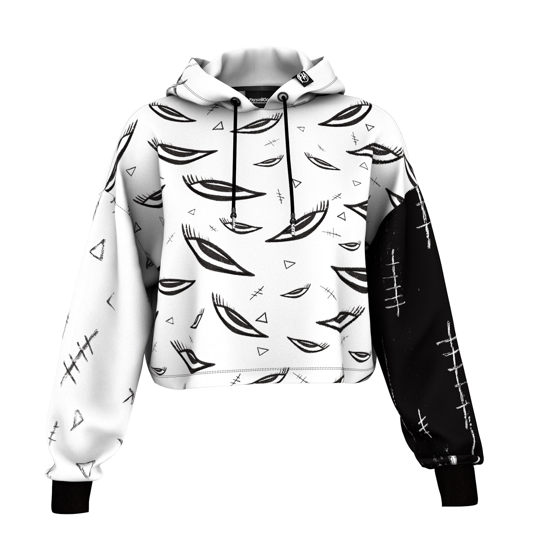 One Eye Cropped Hoodie