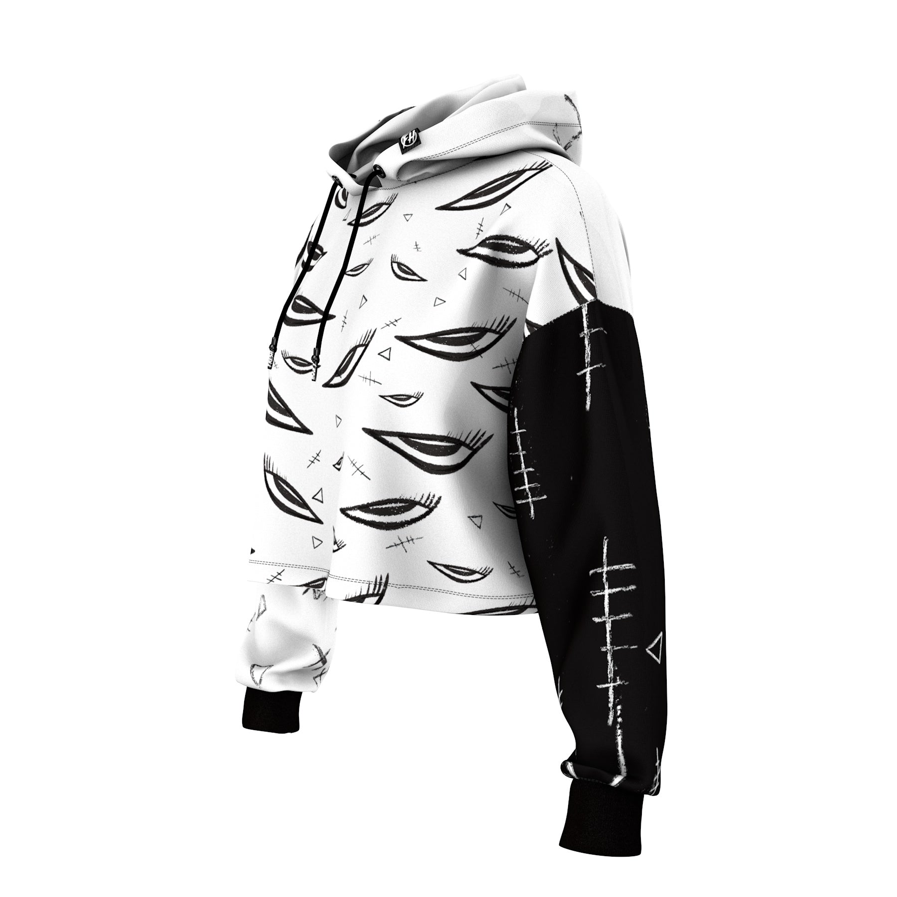 One Eye Cropped Hoodie