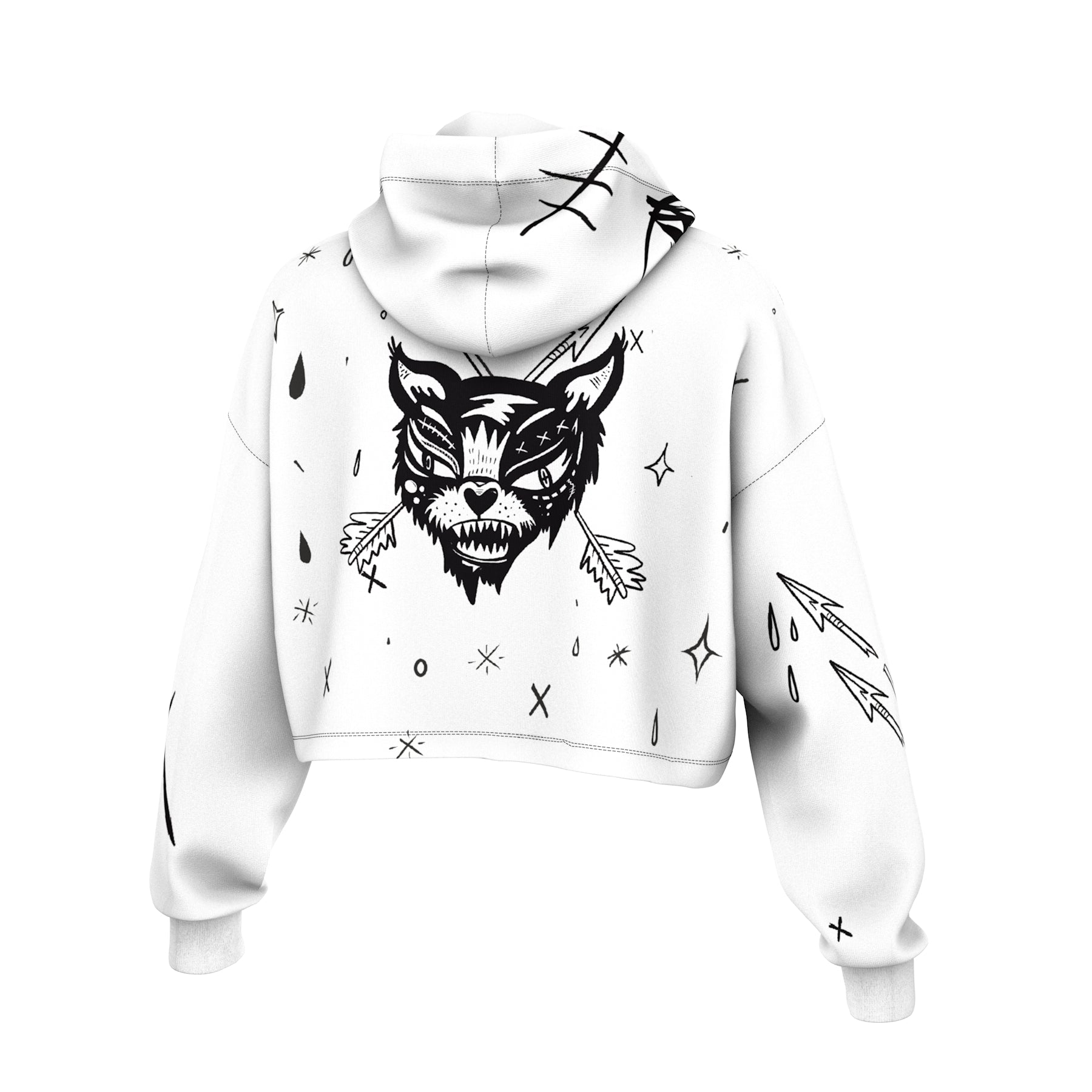 Tomcat Cropped Hoodie