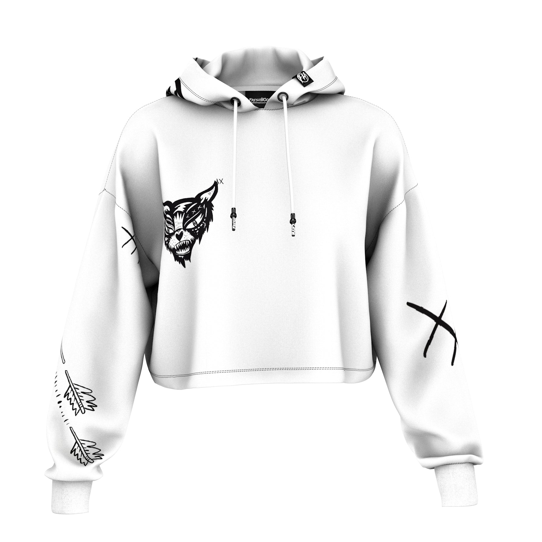 Tomcat Cropped Hoodie