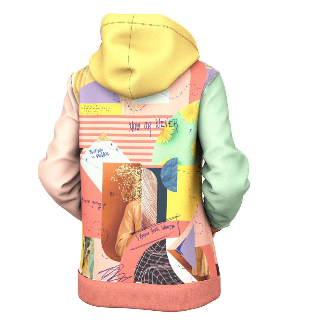 Glitch Collage Women Hoodie