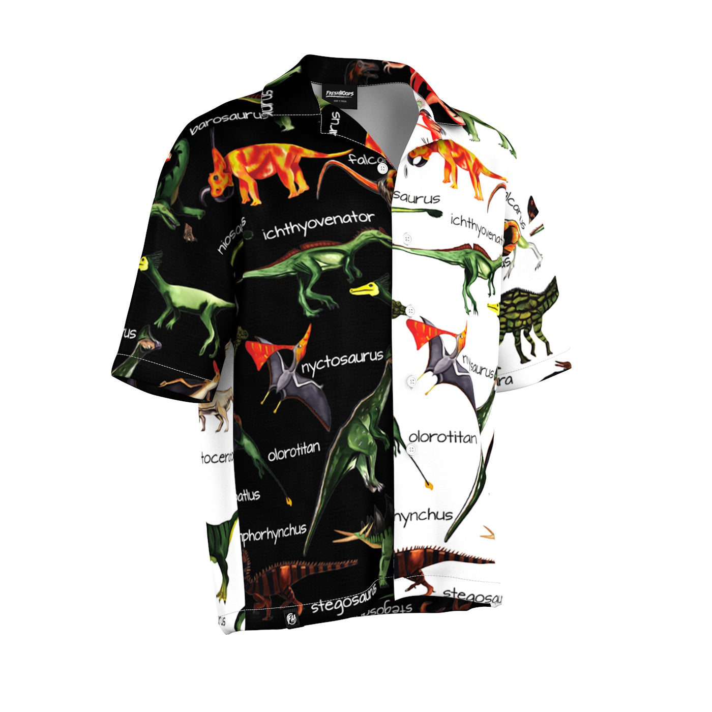 Dino Map Oversized Button Shirt