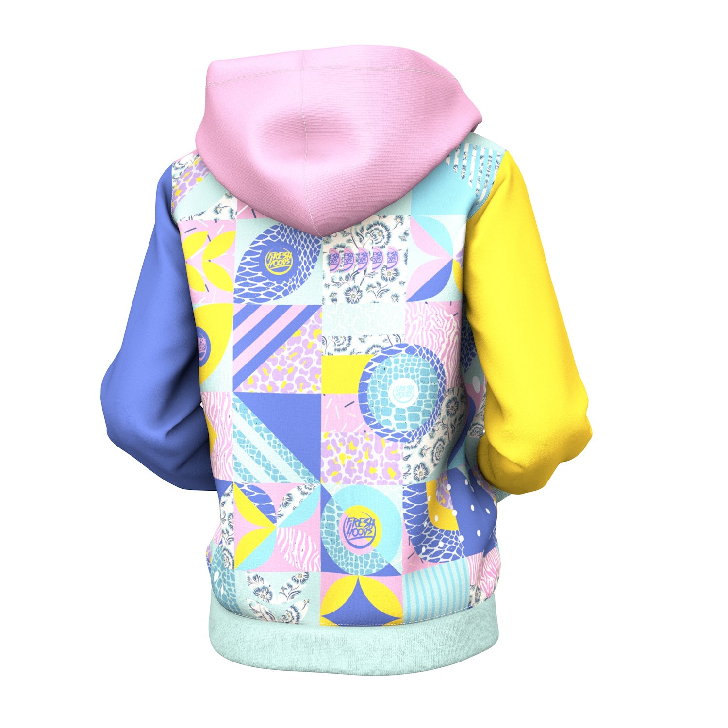 Pastel Shapes Women Zip Up Hoodie