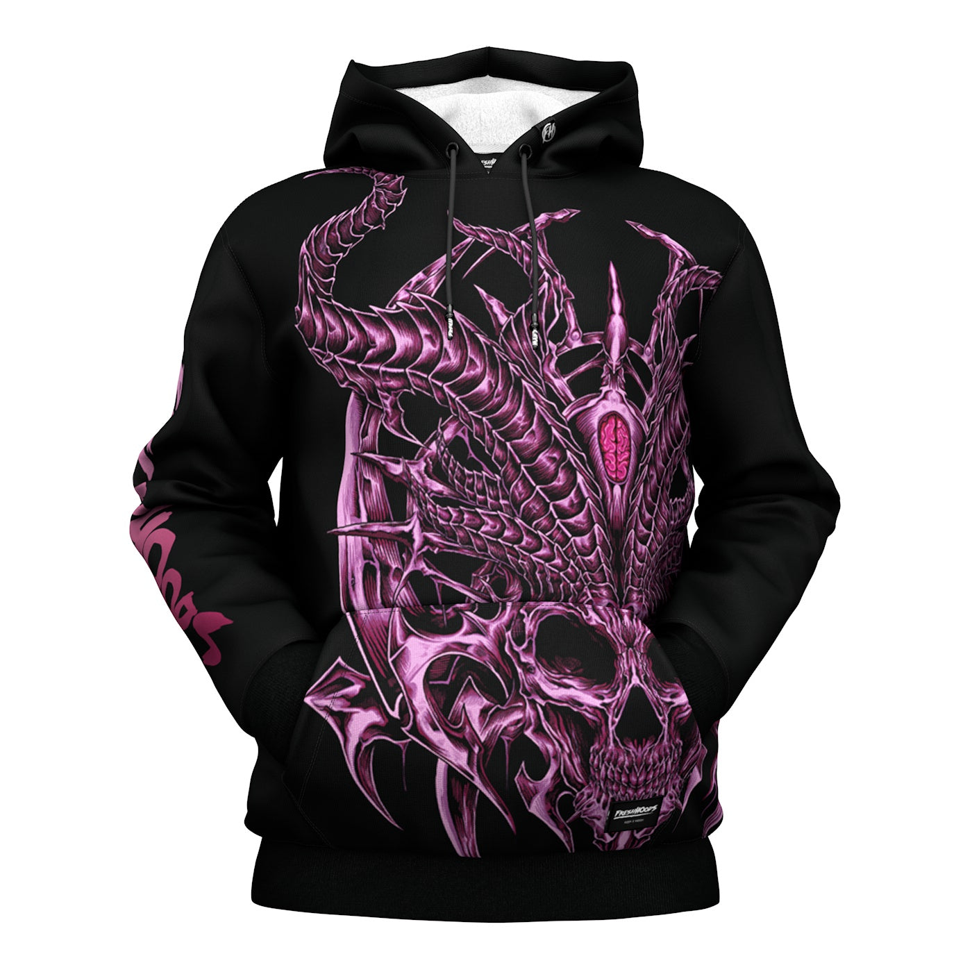 Horned Demon Skull Hoodie