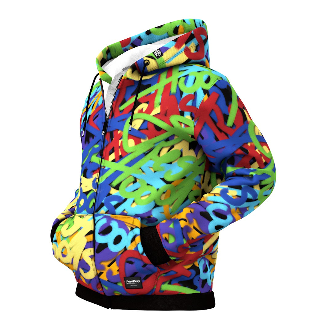 Overlays Zip Up Hoodie