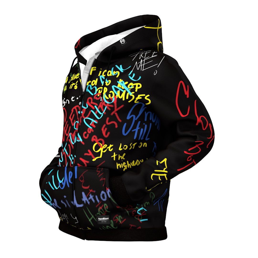 Sidenotes Zip Up Hoodie