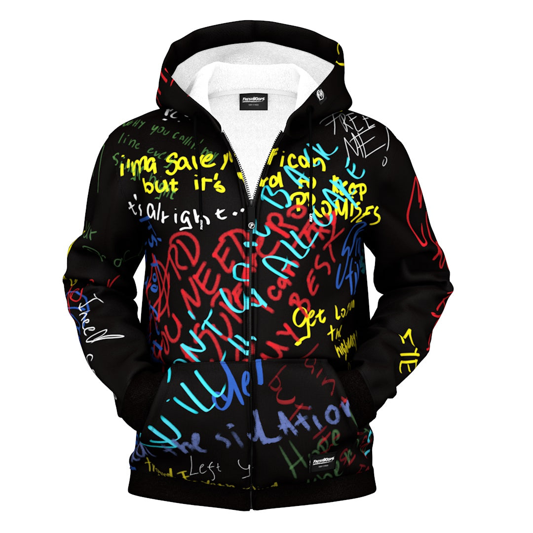 Sidenotes Zip Up Hoodie