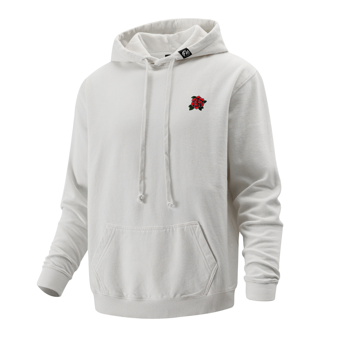 Red Rose Embroidered Hoodie