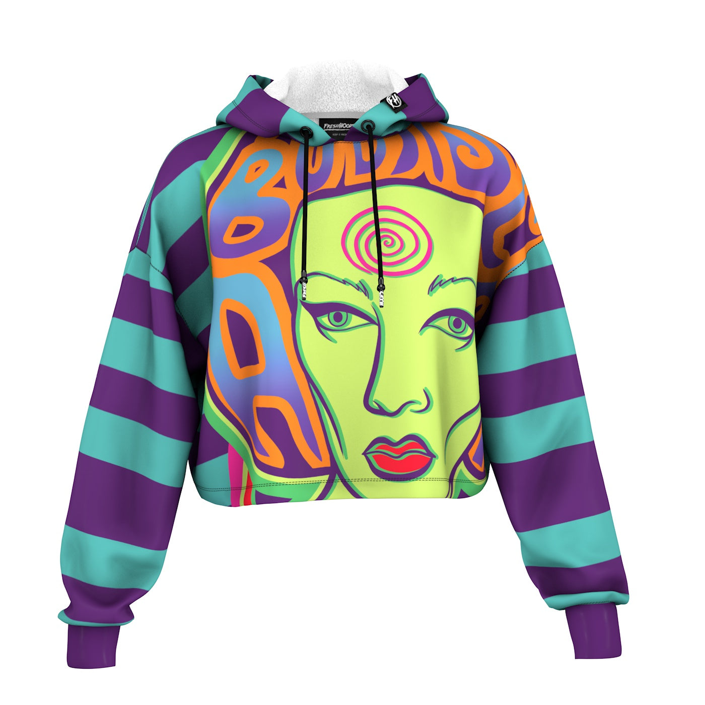 Slamming Psychedelics Cropped Hoodie