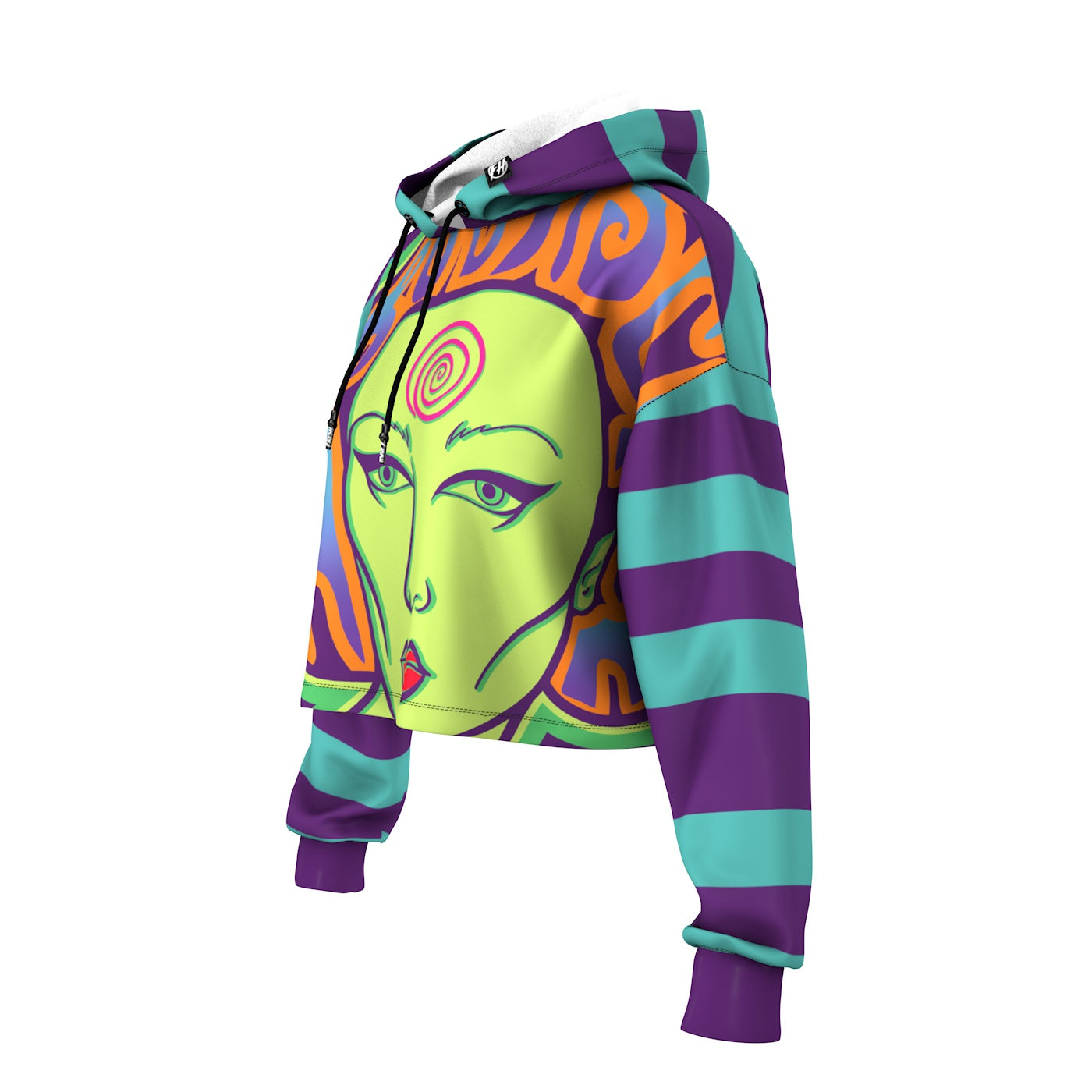 Slamming Psychedelics Cropped Hoodie