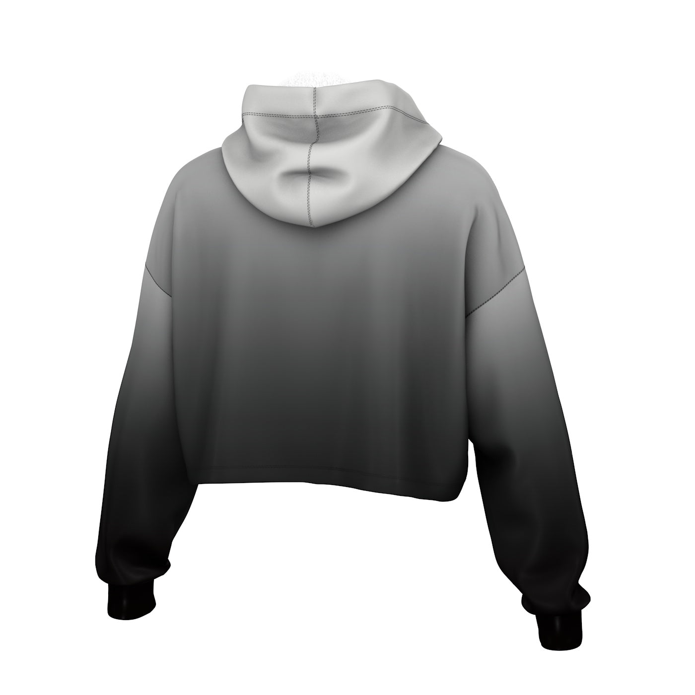 Off Black Cropped Hoodie
