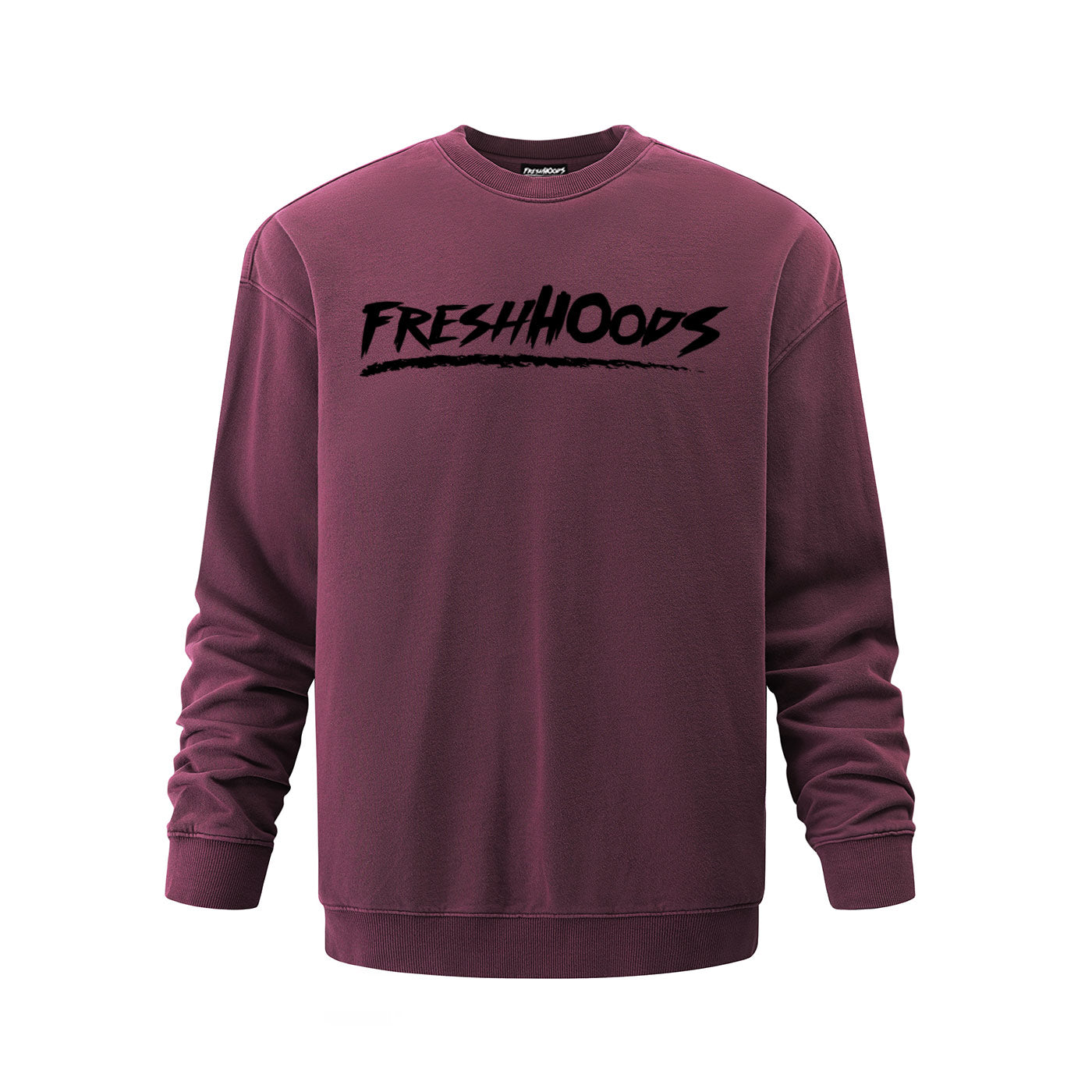 FRESHHOODS Burgundy Oversized Sweatshirt