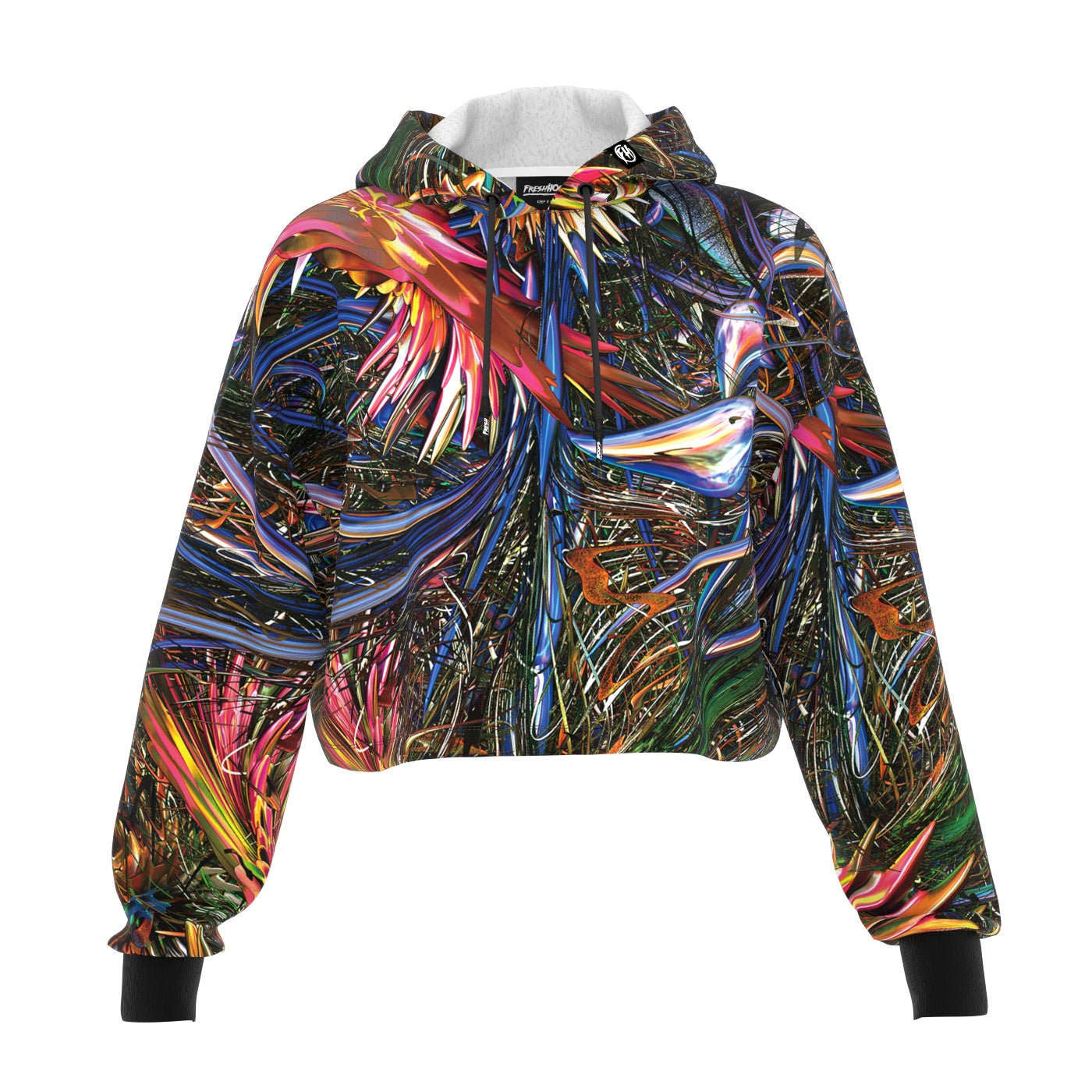 Coral Gardens Cropped Hoodie