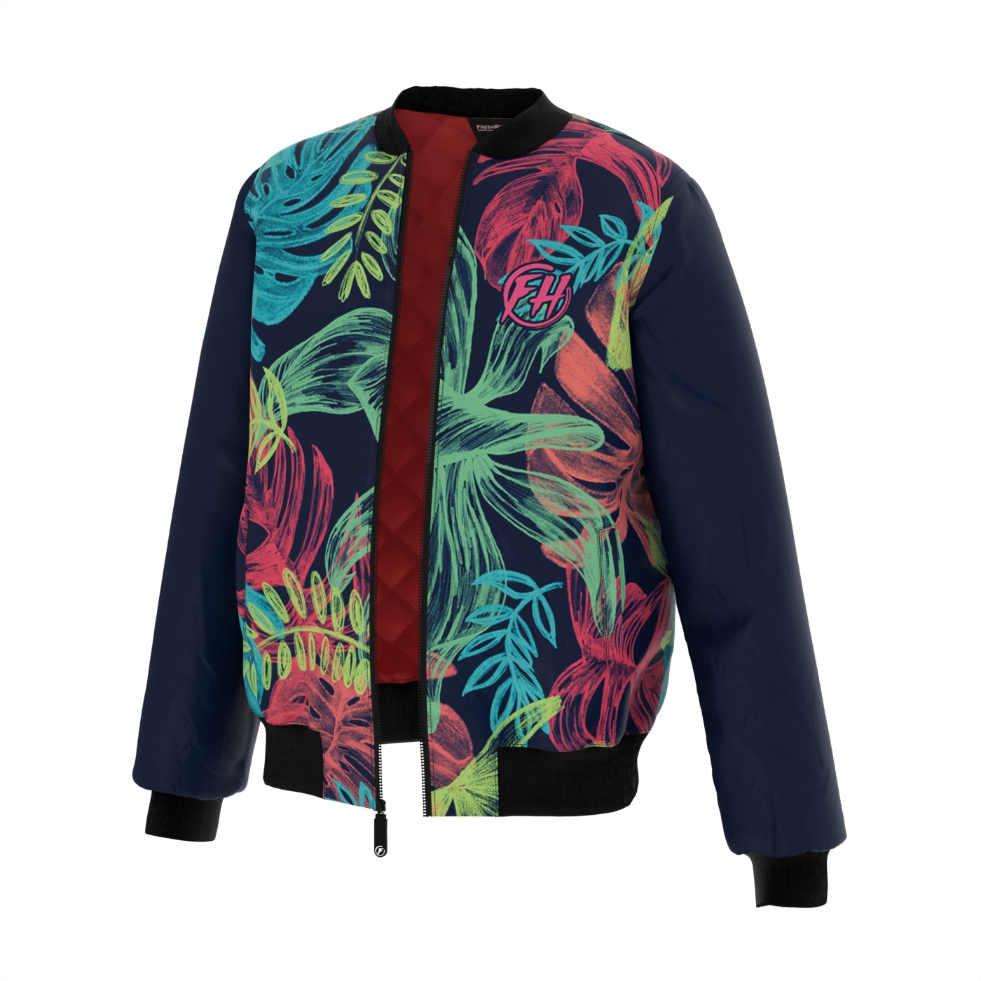 Colorful Leaves Bomber Jacket