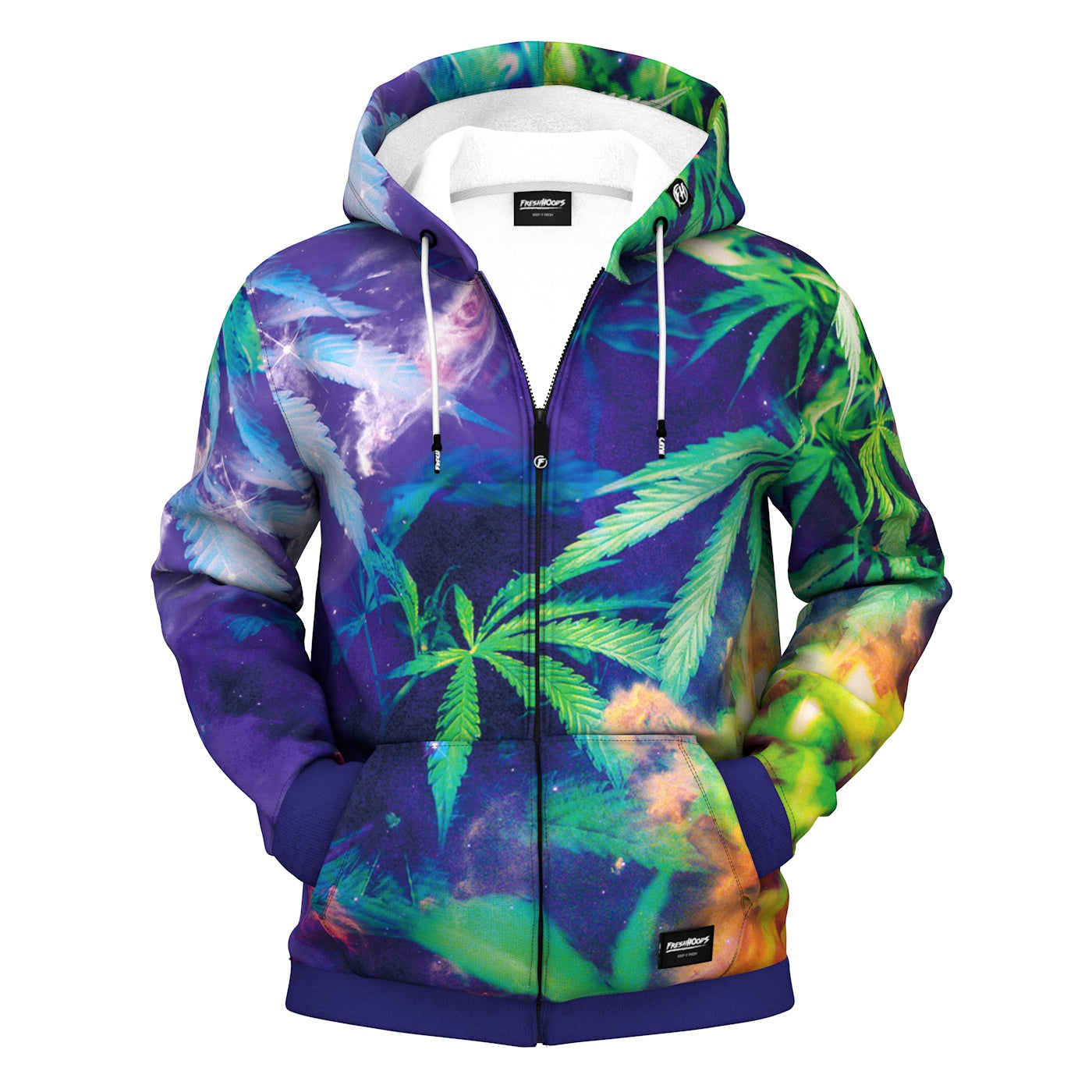 Stoner Galaxy Zip Up Hoodie