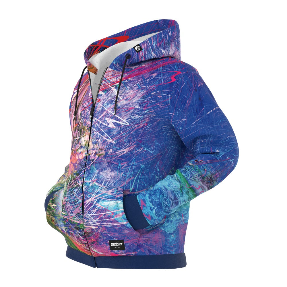 Color Collisions Zip Up Hoodie