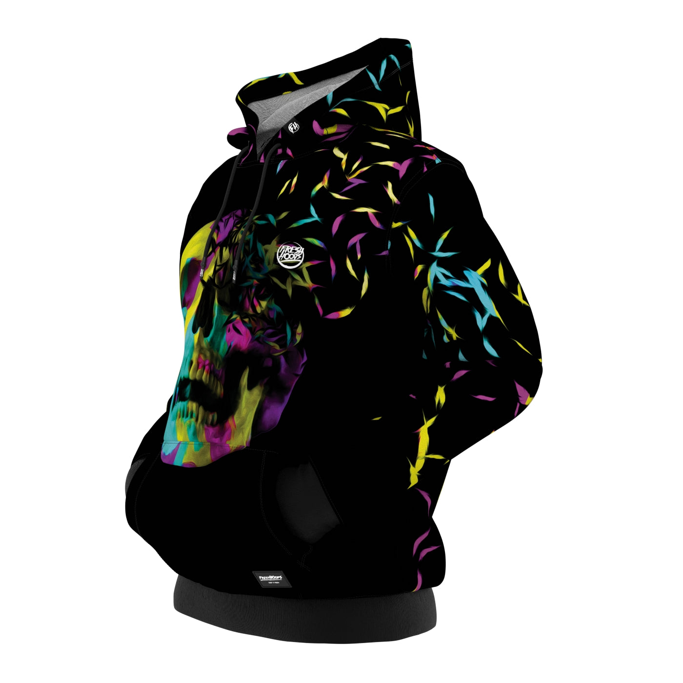 Faded Neon Skull Hoodie