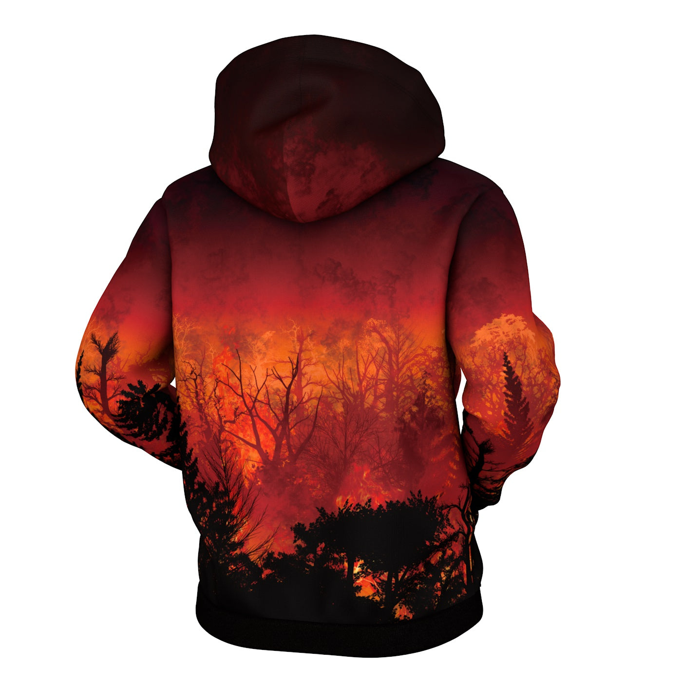 Forest In Flames Zip Up Hoodie
