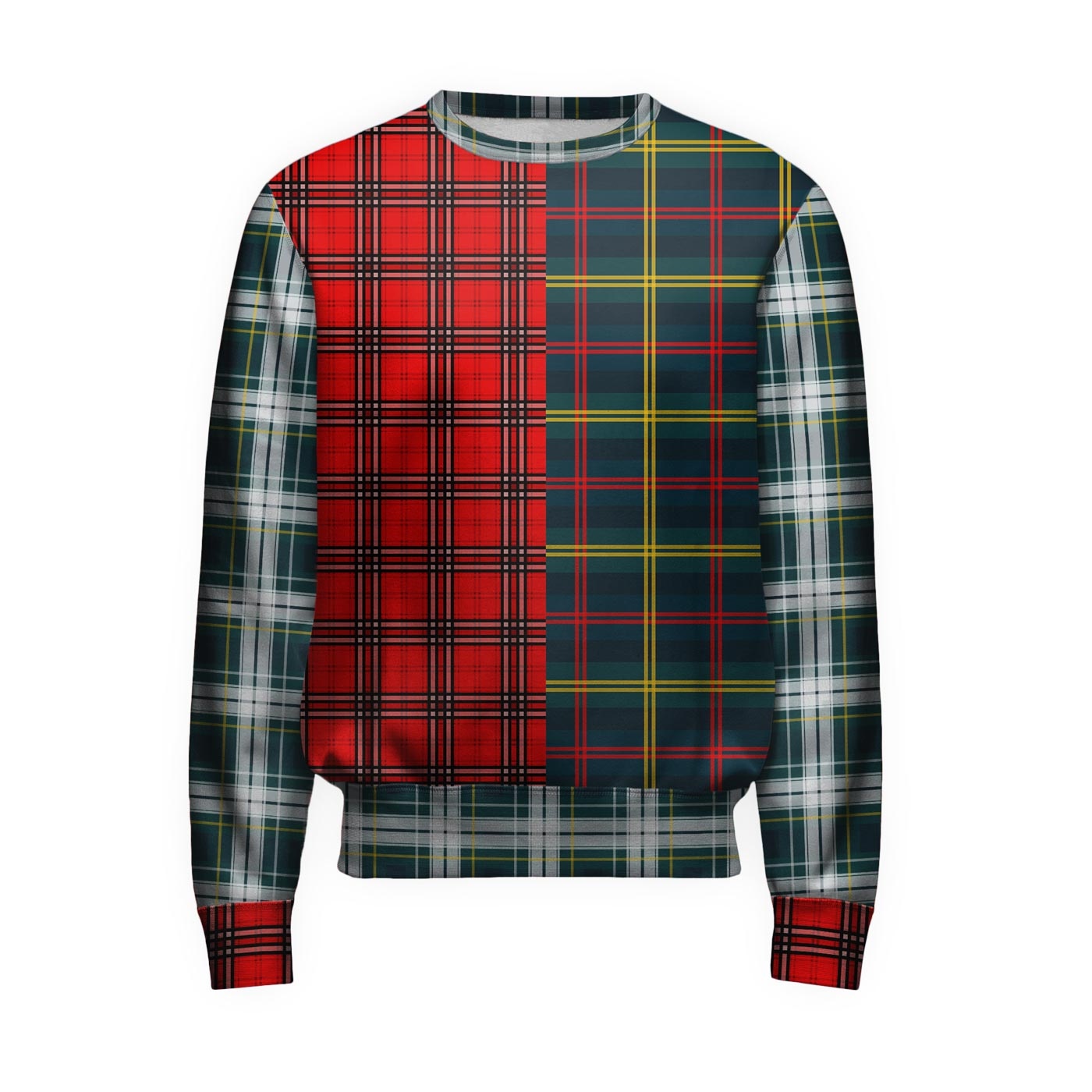 Plaid Combined Sweatshirt