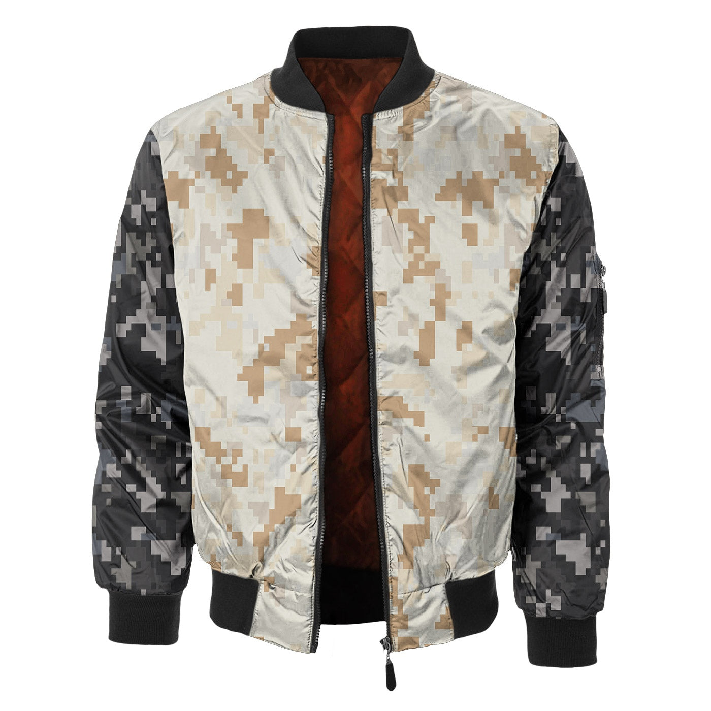 Pixelated Camo Bomber Jacket