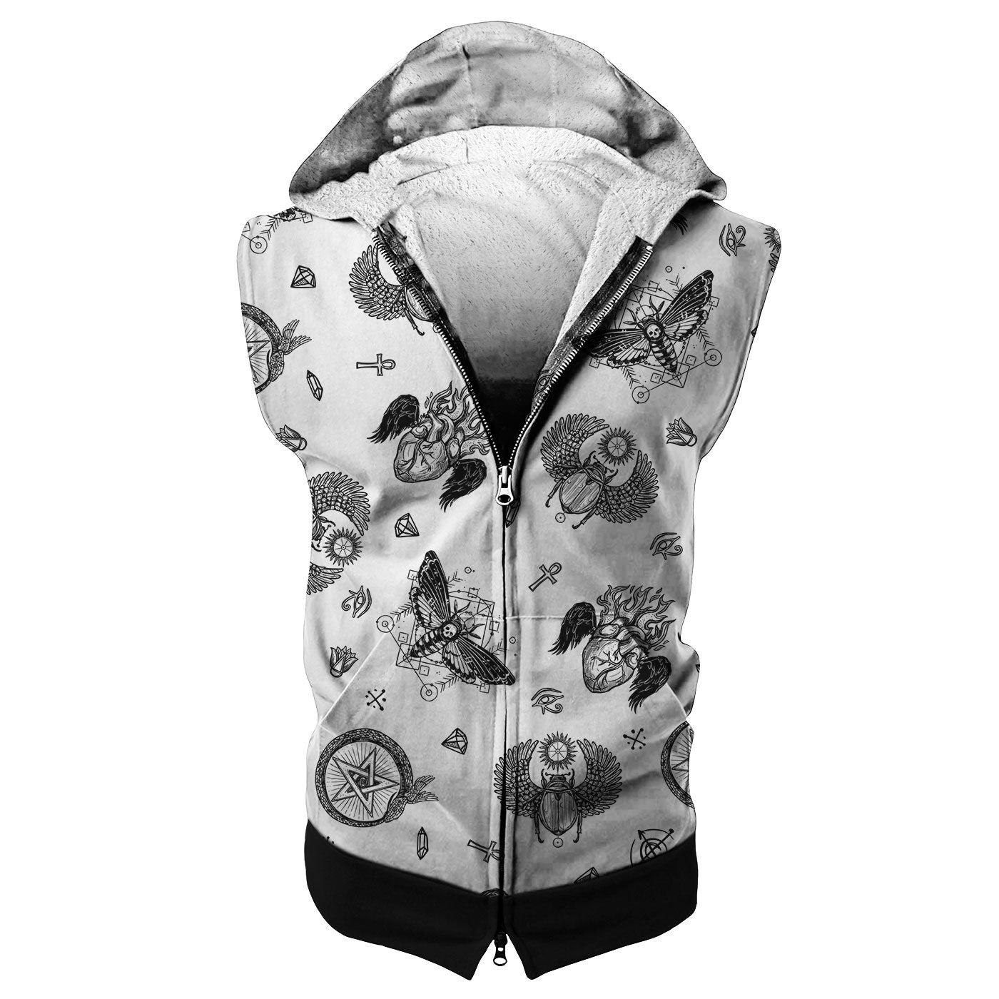 Tattoo Opt Sleeveless Hoodie