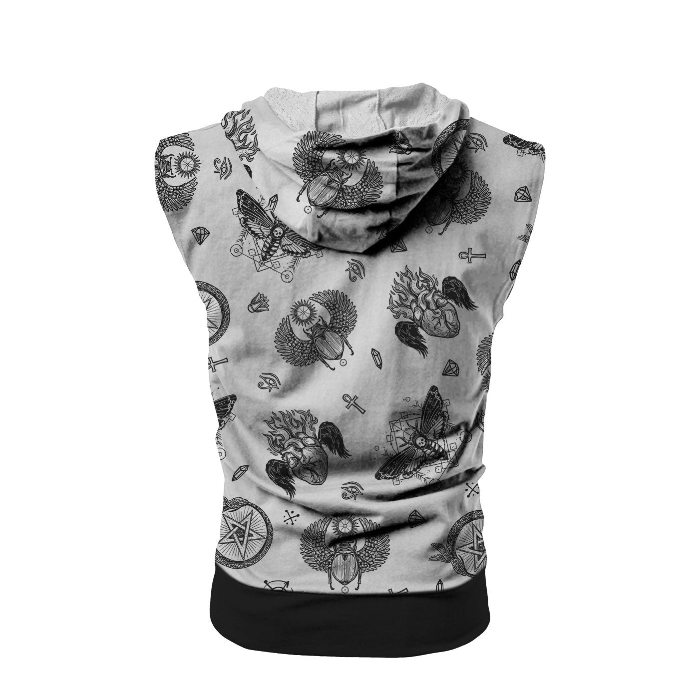 Tattoo Opt Sleeveless Hoodie