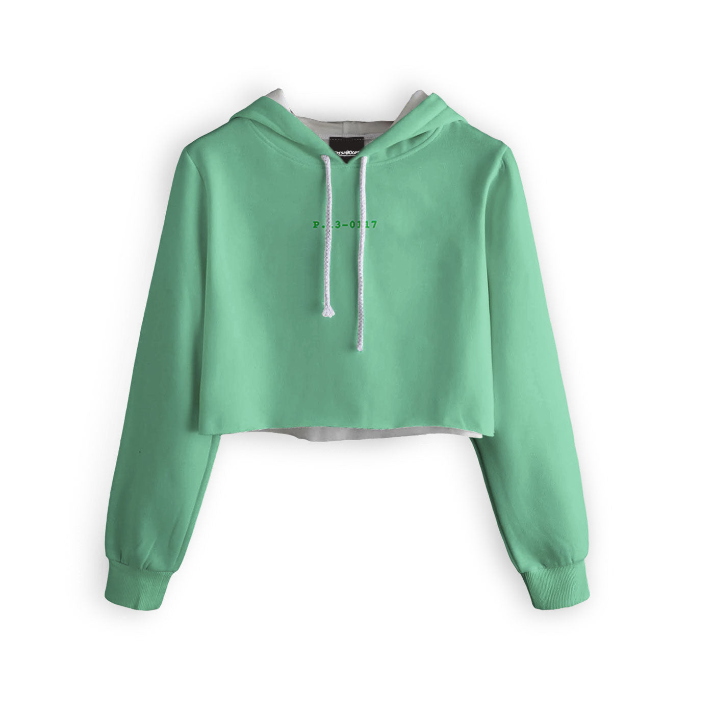 Green Ash Cropped Hoodie