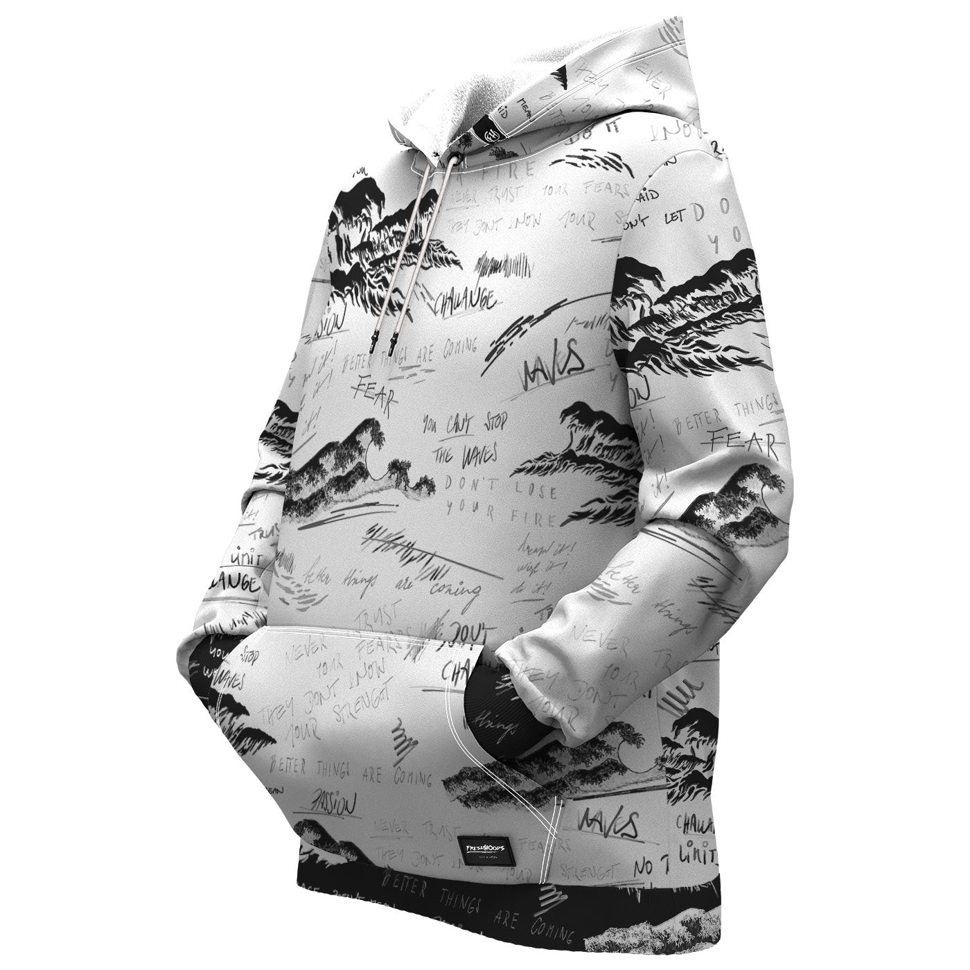 Sketch Waves Women Hoodie