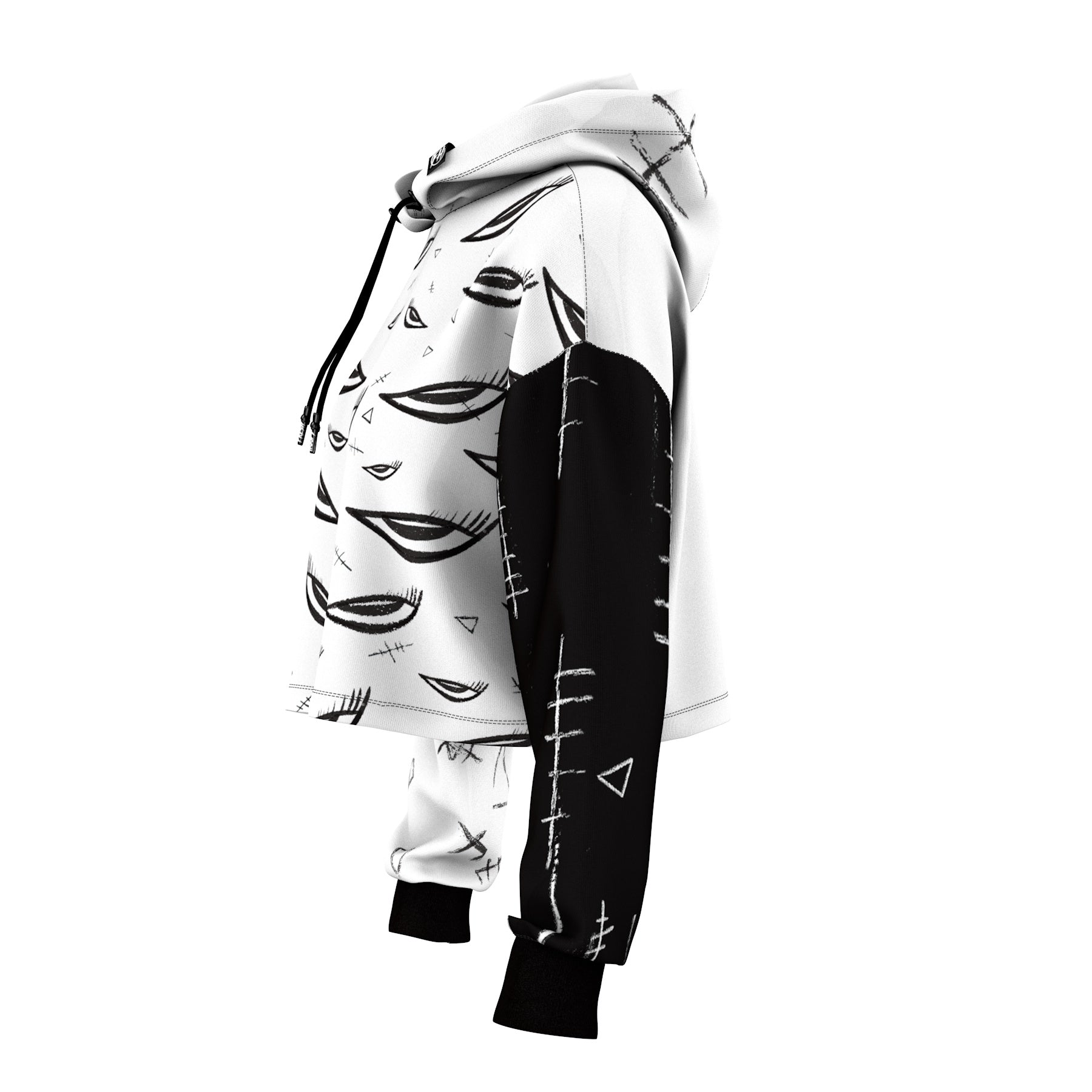 One Eye Cropped Hoodie
