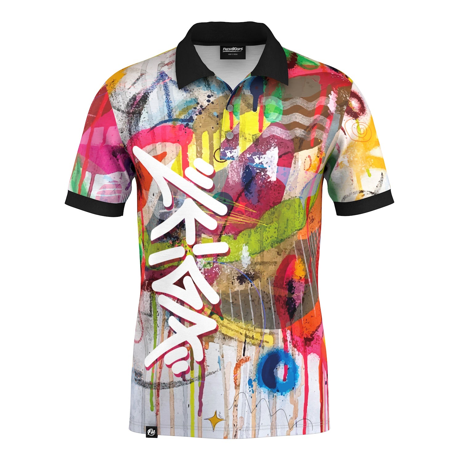 Abstract Paint Polo Shirt
