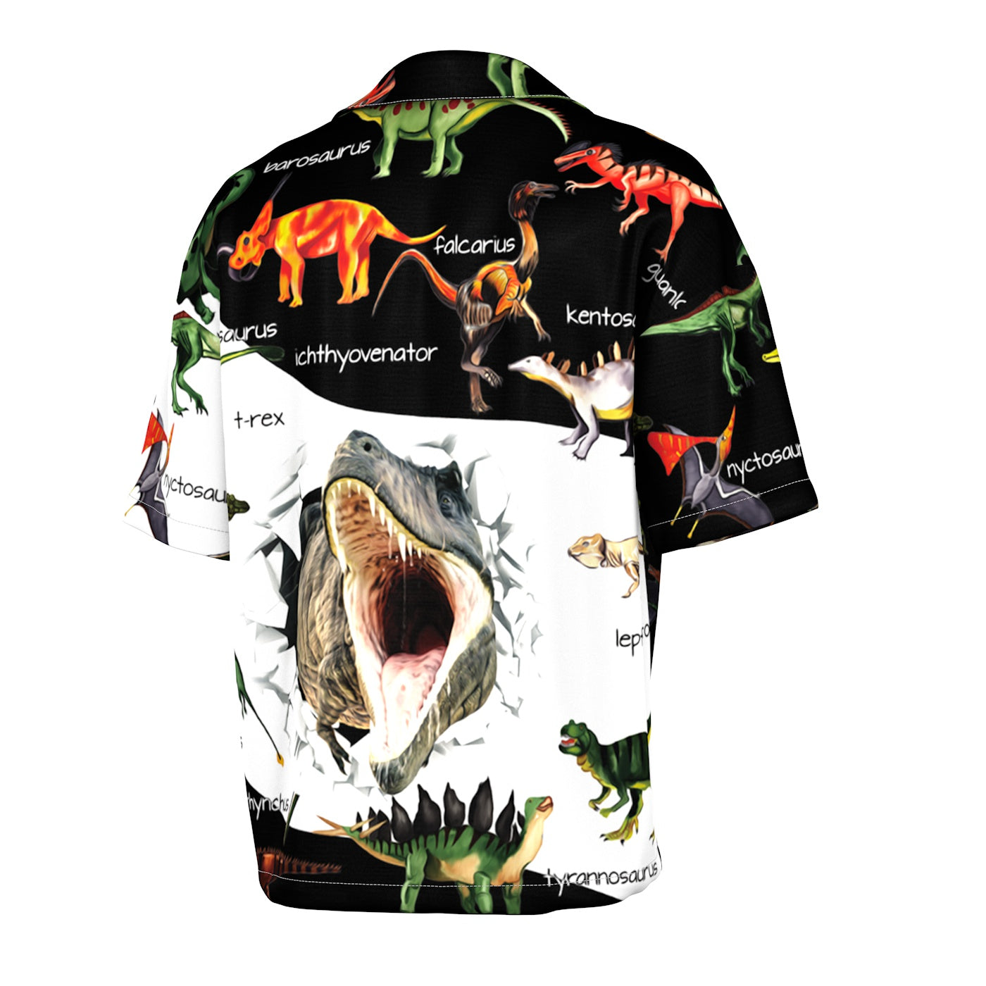 Dino Map Oversized Button Shirt