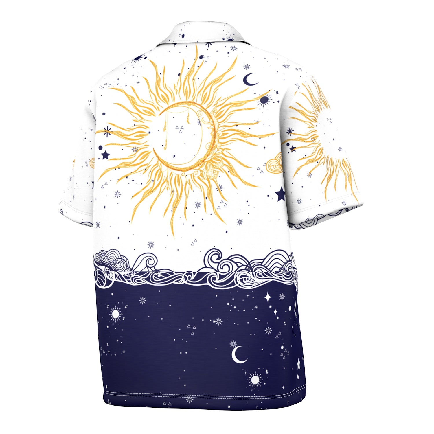 Sun And Moon Oversized Polo Shirt