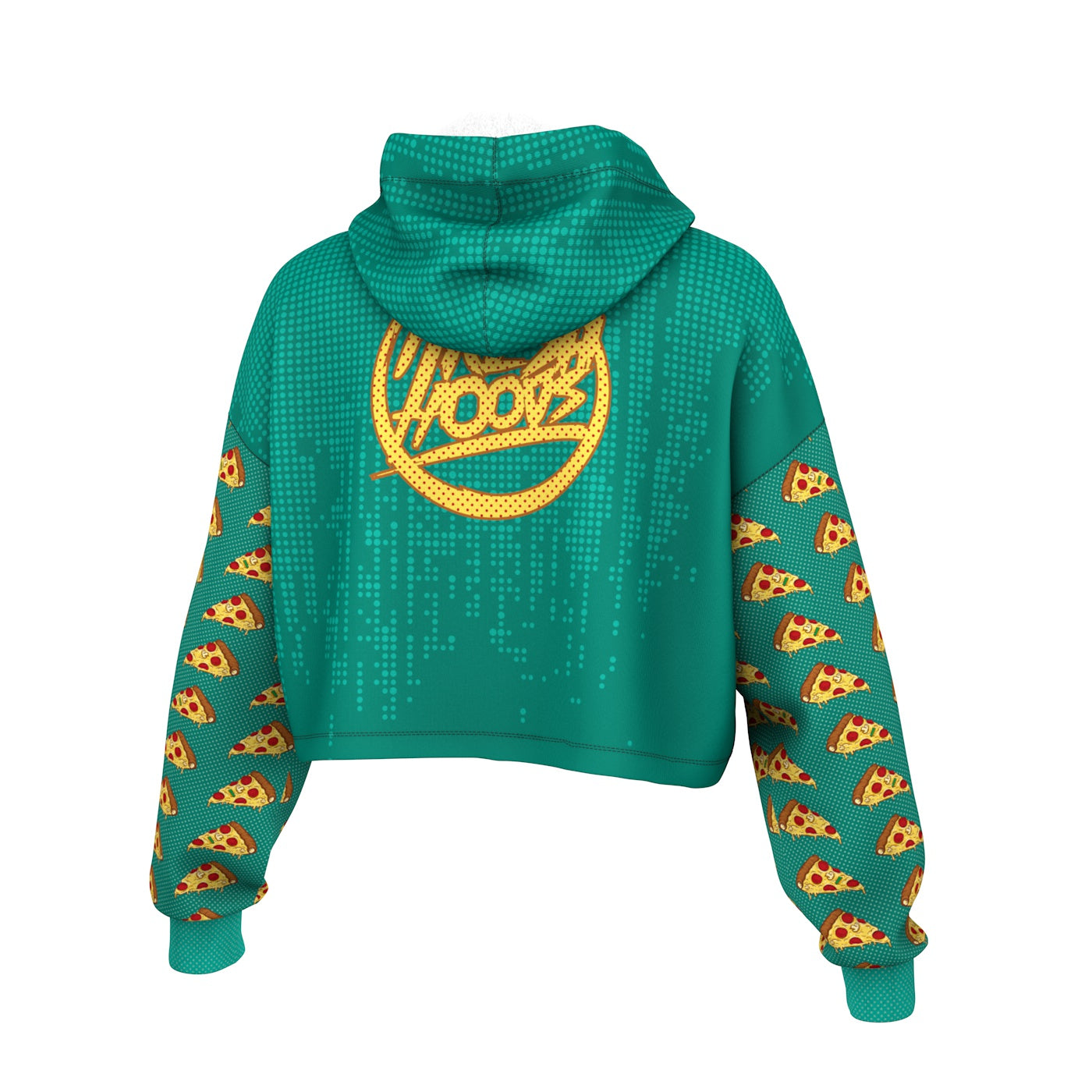 All Seeing Pizza Cropped Hoodie