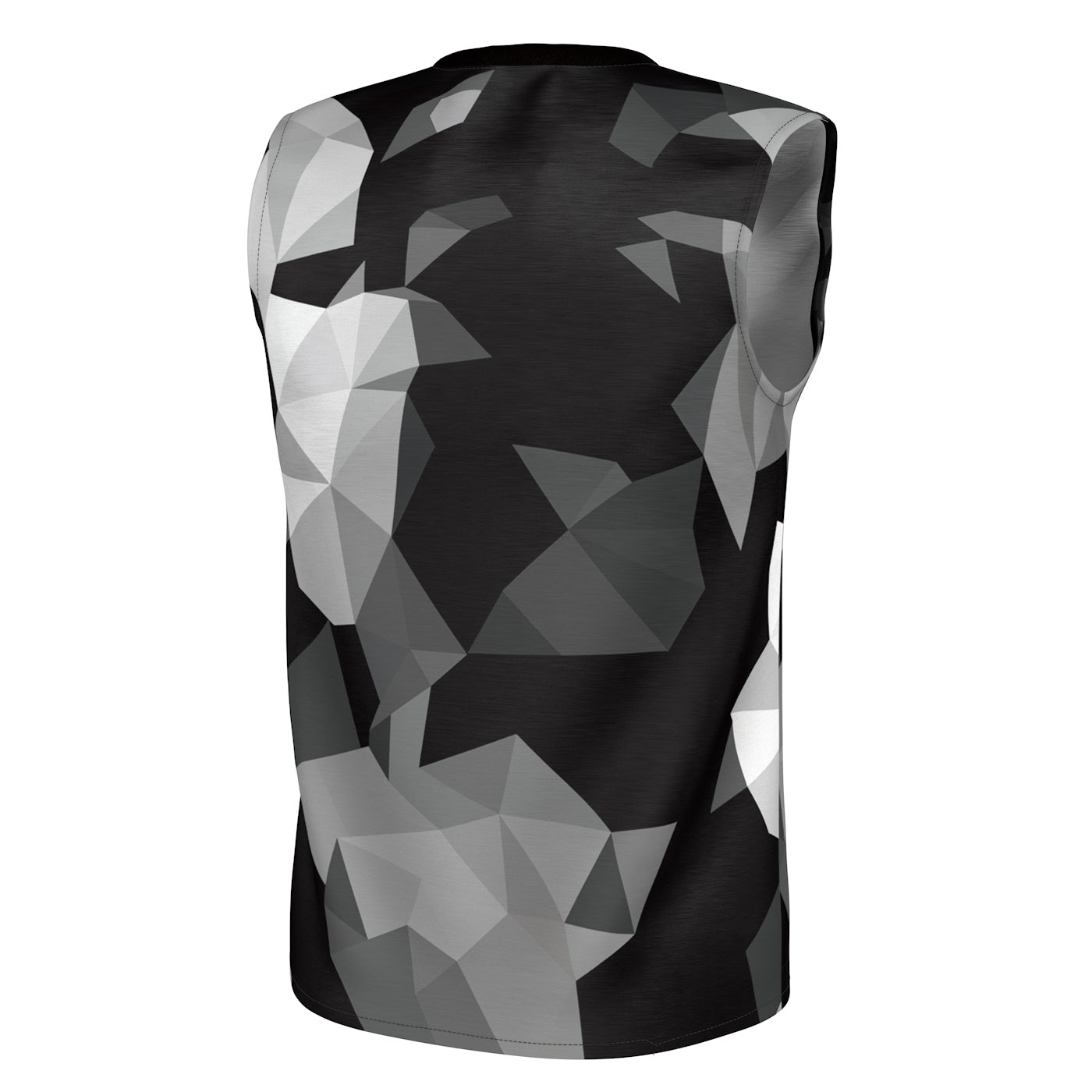 Cubes Black Sleeveless T-Shirt